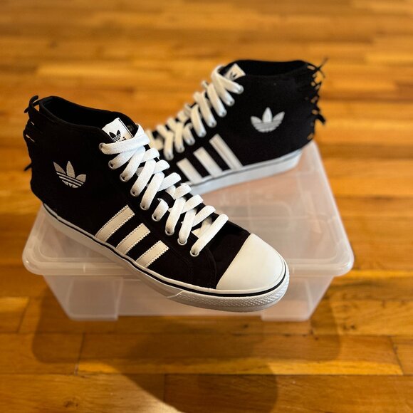 Adidas Jeremy Scott Nizza "Jagged" Black and White (2012), Size 12.5 US - Picture 2 of 6
